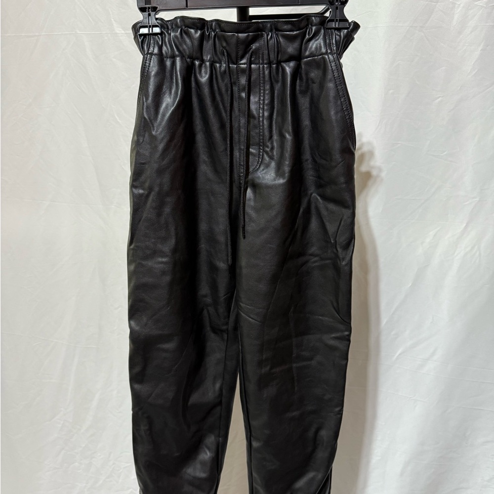 Abercrombie and Fitch Paperbag Leather Joggers
